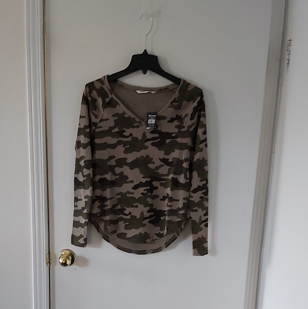 New camo waffle long sleeve